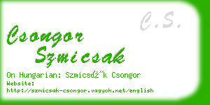 csongor szmicsak business card